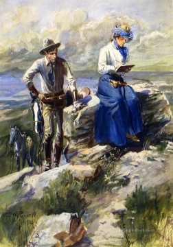 catharina hooft with her nurse Painting - she turned her back on me and went imperturbably on with her sketching 1906 Charles Marion Russell